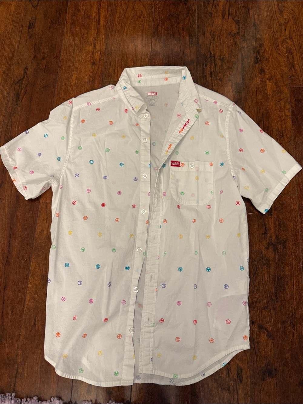 Disney Parks Marvel Pride Button Down Shirt